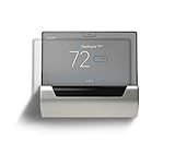 Glas Smart Thermostat โดย Johnson Controls, หน้าจอสัมผัส OLED โปร่งแสง, Wi-Fi, แอพมือถือ, ทำงานร่วมกับ Amazon Alexa