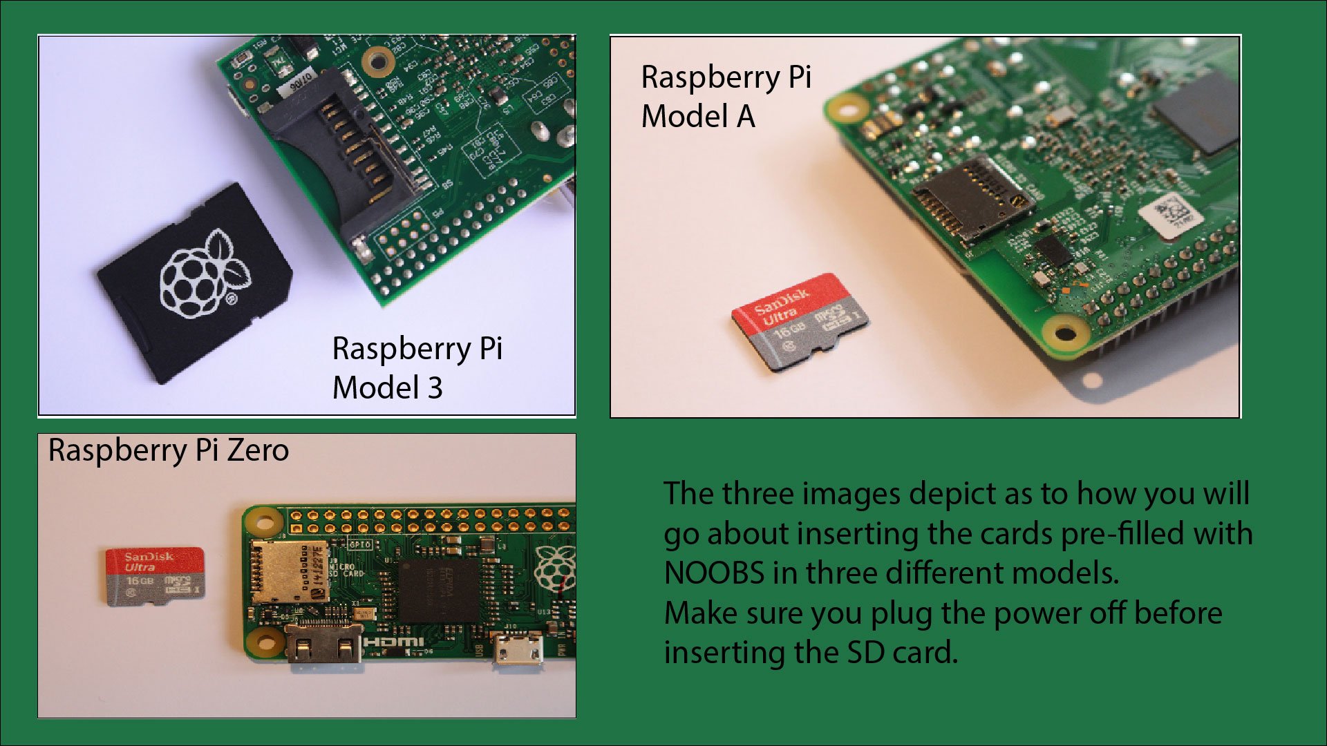 raspberry pi SD cards raspberry pi setup