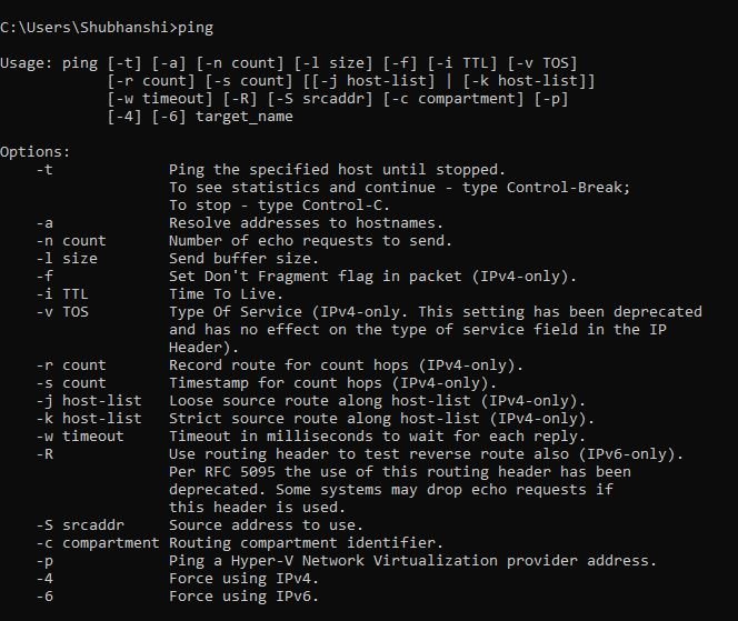 ping cmd commands