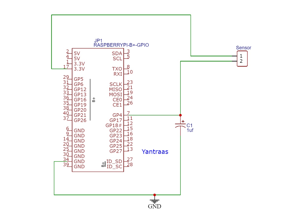 interfacing arduino sensors work with raspberry pi using a capacitor