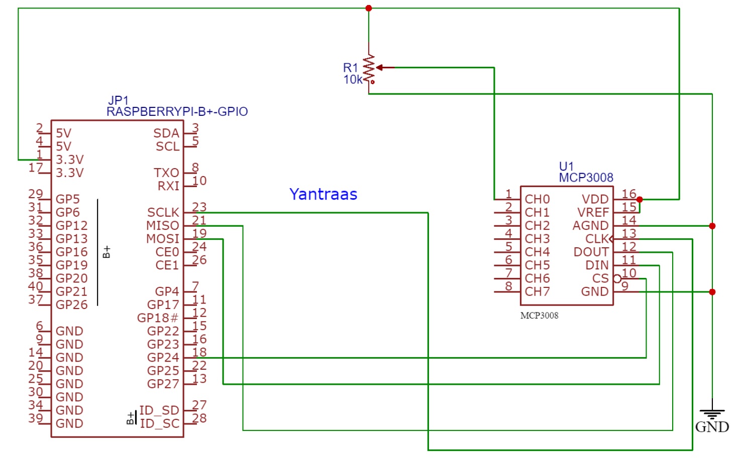 interfacing arduino sensors work with raspberry pi using a using MCP3008 ADC