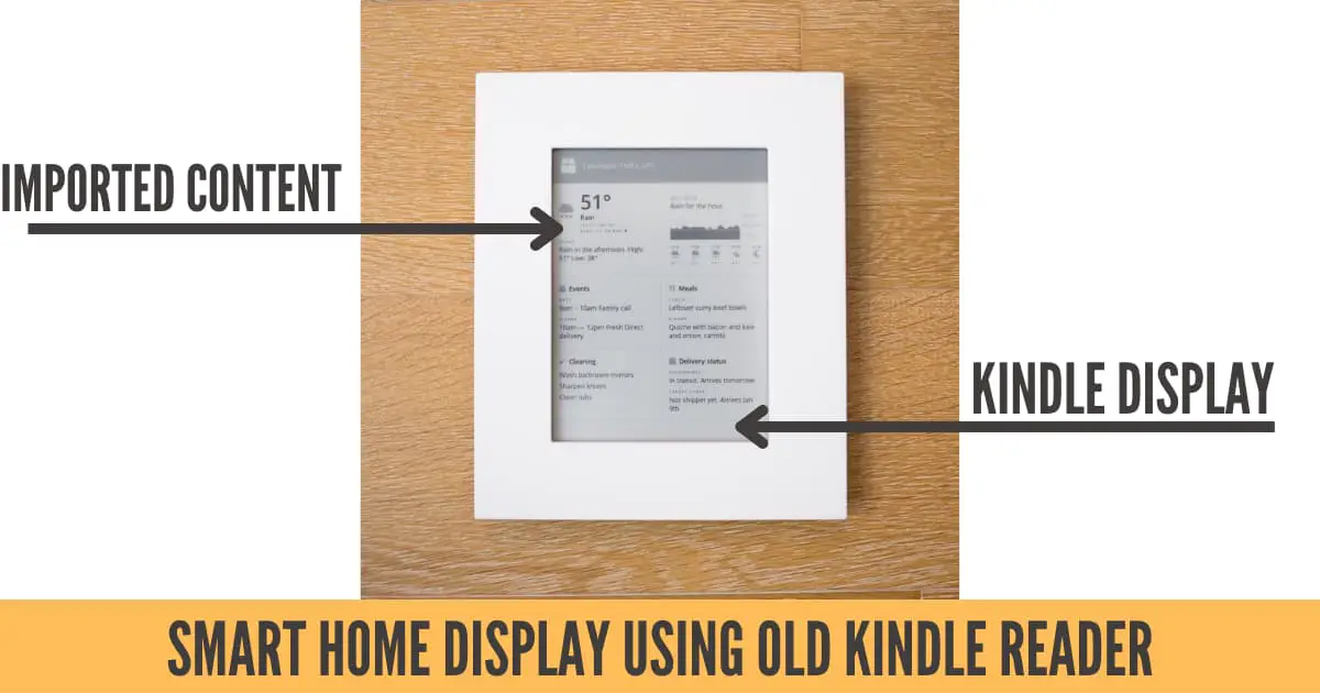 smart home display using old kindle